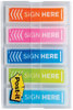 A Picture of product MMM-684SHOPBLA Post-it® Flags Arrow Message 1/2" 0.5" Page Five Assorted Bright Colors, 20 Flags/Dispenser, 5 Dispensers/Pack