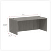 A Picture of product ALE-VA217236GY Alera® Valencia™ Series Straight Front Desk Shell. 71 X 35.5 X 29.63 in. Gray.