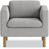 A Picture of product HON-VP3LCHRGRY HON® Parkwyn Series Club Chair 33" x 26.75" 29", Gray Seat, Back, Oak Base