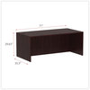 A Picture of product ALE-VA217236MY Alera® Valencia™ Series Straight Front Desk Shell 71" x 35.5" 29.63", Mahogany