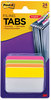 A Picture of product MMM-686APLOY Post-it® 2" Angled Tabs Plain Solid Color 1/5-Cut, Assorted Brights Colors, Wide, 24/Pack