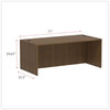 A Picture of product ALE-VA217236WA Alera® Valencia™ Series Straight Front Desk Shell. 71 X 35.5 X 29.63 in. Modern Walnut.