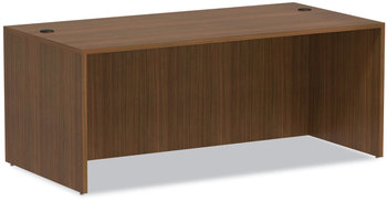 Alera® Valencia™ Series Straight Front Desk Shell. 71 X 35.5 X 29.63 in. Modern Walnut.