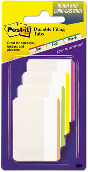 Post-It® Tabs Lined 1/5-Cut, Assorted Bright Colors, 2" Wide, 24/Pack