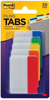 Post-It® Tabs Solid Color 1/5-Cut, Assorted Colors, 2" Wide, 30/Pack
