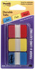 A Picture of product MMM-686RYB Post-It® 1" Tabs Plain Solid Color 1/5-Cut, Assorted Primary Colors, Wide, 66/Pack