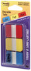 A Picture of product MMM-686RYB Post-It® 1" Tabs Plain Solid Color 1/5-Cut, Assorted Primary Colors, Wide, 66/Pack