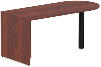 Alera® Valencia™ Series D-Top Desk. 65 X 29.53 X 29.53 in. Medium Cherry.