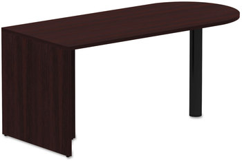 Alera® Valencia™ Series D-Top Desk. 65 X 29.53 X 29.53 in. Mahogany.