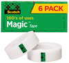 A Picture of product MMM-8106 Scotch® Magic™ Tape Refill 1" Core, 0.75" x 36 yds, Clear, 6/Pack