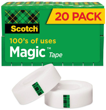 Scotch® Magic™ Tape Value Pack 1" Core, 0.75" x 83.33 ft, Clear, 20/Pack