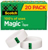 A Picture of product MMM-810K20 Scotch® Magic™ Tape Value Pack 1" Core, 0.75" x 83.33 ft, Clear, 20/Pack