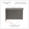 A Picture of product ALE-VA354224GY Alera® Valencia™ Series Reversible Return/Bridge Shell 42w x 23.63d 29.5h, Gray