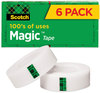 A Picture of product MMM-810K6 Scotch® Magic™ Tape Refill 1" Core, 0.75" x 83.33 ft, Clear, 6/Pack