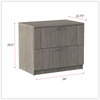 A Picture of product ALE-VA513622GY Alera® Valencia™ Series Two-Drawer Lateral File 2 Legal/Letter-Size Drawers, Gray, 34" x 22.75" 29.5"