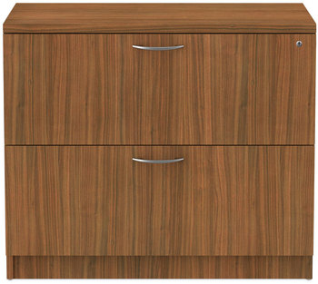 Alera® Valencia™ Series Two-Drawer Lateral File 2 Legal/Letter-Size Drawers, Modern Walnut, 34" x 22.75" 29.5"