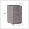 A Picture of product ALE-VA532822GY Alera® Valencia™ Series Box/Box/File Full Pedestal File Left/Right, 3-Drawers: Legal/Letter, Gray, 15.63" x 20.5" 28.5"