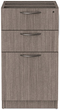 Alera® Valencia™ Series Box/Box/File Full Pedestal File Left/Right, 3-Drawers: Legal/Letter, Gray, 15.63" x 20.5" 28.5"