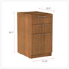 A Picture of product ALE-VA532822WA Alera® Valencia™ Series Box/Box/File Full Pedestal File Left/Right, 3-Drawer: Legal/Letter, Modern Walnut,15.63 x 20.5 28.5