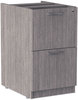 A Picture of product ALE-VA542822GY Alera® Valencia™ Series File/File Full Pedestal File Left or Right, 2 Legal/Letter-Size Drawers, Gray, 15.63" x 20.5" 28.5"