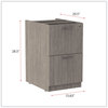 A Picture of product ALE-VA542822GY Alera® Valencia™ Series File/File Full Pedestal File Left or Right, 2 Legal/Letter-Size Drawers, Gray, 15.63" x 20.5" 28.5"