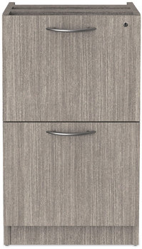 Alera® Valencia™ Series File/File Full Pedestal File Left or Right, 2 Legal/Letter-Size Drawers, Gray, 15.63" x 20.5" 28.5"
