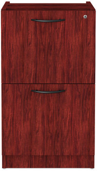 Alera® Valencia™ Series File/File Full Pedestal File Left or Right, 2 Legal/Letter-Size Drawers, Mahogany, 15.63" x 20.5" 28.5"