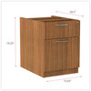 A Picture of product ALE-VA552222WA Alera® Valencia™ Series Hanging Box/File Pedestal File Left/Right, 2-Drawer: Legal/Letter, Modern Walnut,15.63 x 20.5 19.25