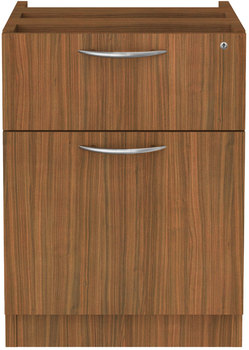 Alera® Valencia™ Series Hanging Box/File Pedestal File Left/Right, 2-Drawer: Legal/Letter, Modern Walnut,15.63 x 20.5 19.25