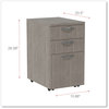 A Picture of product ALE-VA572816GY Alera® Valencia™ Series Mobile Box/Box/File Pedestal File Left/Right, 3-Drawer: Legal/Letter, Gray, 15.88 x 20.5 28.39