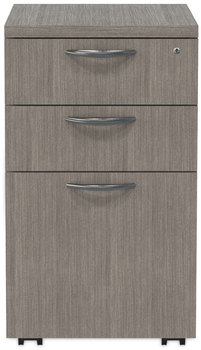 Alera® Valencia™ Series Mobile Box/Box/File Pedestal File Left/Right, 3-Drawer: Legal/Letter, Gray, 15.88 x 20.5 28.39