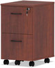 A Picture of product ALE-VA582816MC Alera® Valencia™ Series Mobile File/File Pedestal Left or Right, 2 Legal/Letter-Size File Drawers, Medium Cherry, 15.38" x 20" 26.63"