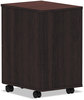 A Picture of product ALE-VA582816MY Alera® Valencia™ Series Mobile File/File Pedestal Left or Right, 2 Legal/Letter-Size File Drawers, Mahogany, 15.38" x 20" 26.63"