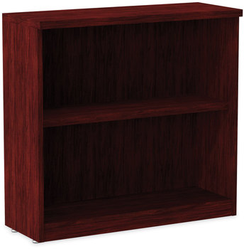 Alera® Valencia™ Series Bookcase Two-Shelf, 31.75w x 14d 29.5h, Mahogany