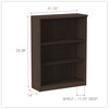 A Picture of product ALE-VA634432ES Alera® Valencia™ Series Bookcase Three-Shelf, 31.75w x 14d 39.38h, Espresso