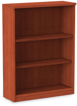 Alera® Valencia™ Series Bookcase Three-Shelf, 31.75w x 14d 39.38h, Med Cherry