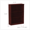 A Picture of product ALE-VA634432MY Alera® Valencia™ Series Bookcase Three-Shelf, 31.75w x 14d 39.38h, Mahogany