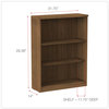 A Picture of product ALE-VA634432WA Alera® Valencia™ Series Bookcase Three-Shelf, 31.75w x 14d 39.38h, Modern Walnut