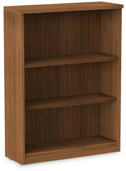 Alera® Valencia™ Series Bookcase Three-Shelf, 31.75w x 14d 39.38h, Modern Walnut