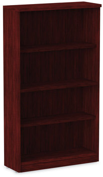 Alera® Valencia™ Series Bookcase Four-Shelf, 31.75w x 14d 54.88h, Mahogany