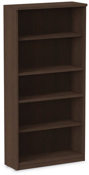 Alera® Valencia™ Series Bookcase Five-Shelf, 31.75w x 14d 64.75h, Espresso