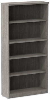 Alera® Valencia™ Series Bookcase Five-Shelf, 31.75w x 14d 64.75h, Gray