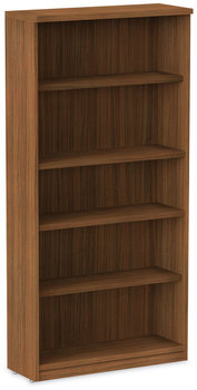Alera® Valencia™ Series Bookcase Five-Shelf, 31.75w x 14d 64.75h, Modern Walnut