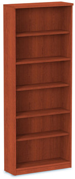 Alera® Valencia™ Series Bookcase Six-Shelf, 31.75w x 14d 80.25h, Medium Cherry