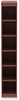 A Picture of product ALE-VA67212MC Alera® Valencia™ Series Narrow Profile Bookcase Six-Shelf, 11.81w x 11.81d 71.73h, Medium Cherry