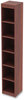 A Picture of product ALE-VA67212MC Alera® Valencia™ Series Narrow Profile Bookcase Six-Shelf, 11.81w x 11.81d 71.73h, Medium Cherry