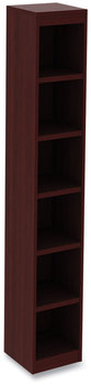 Alera® Valencia™ Series Narrow Profile Bookcase Six-Shelf, 11.81w x 11.81d 71.73h, Mahogany