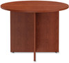 A Picture of product ALE-VA7142MC Alera® Valencia™ Series Round Conference Tables with Straight Leg Base Table Legs, 42" Diameter x 29.5h, Medium Cherry