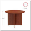 A Picture of product ALE-VA7142MC Alera® Valencia™ Series Round Conference Tables with Straight Leg Base Table Legs, 42" Diameter x 29.5h, Medium Cherry