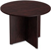 A Picture of product ALE-VA7142MY Alera® Valencia™ Series Round Conference Tables with Straight Leg Base Table Legs, 42" Diameter x 29.5h, Mahogany